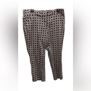Shelli Segal Laundry Geometric black and white‎ print ankle pants size 12